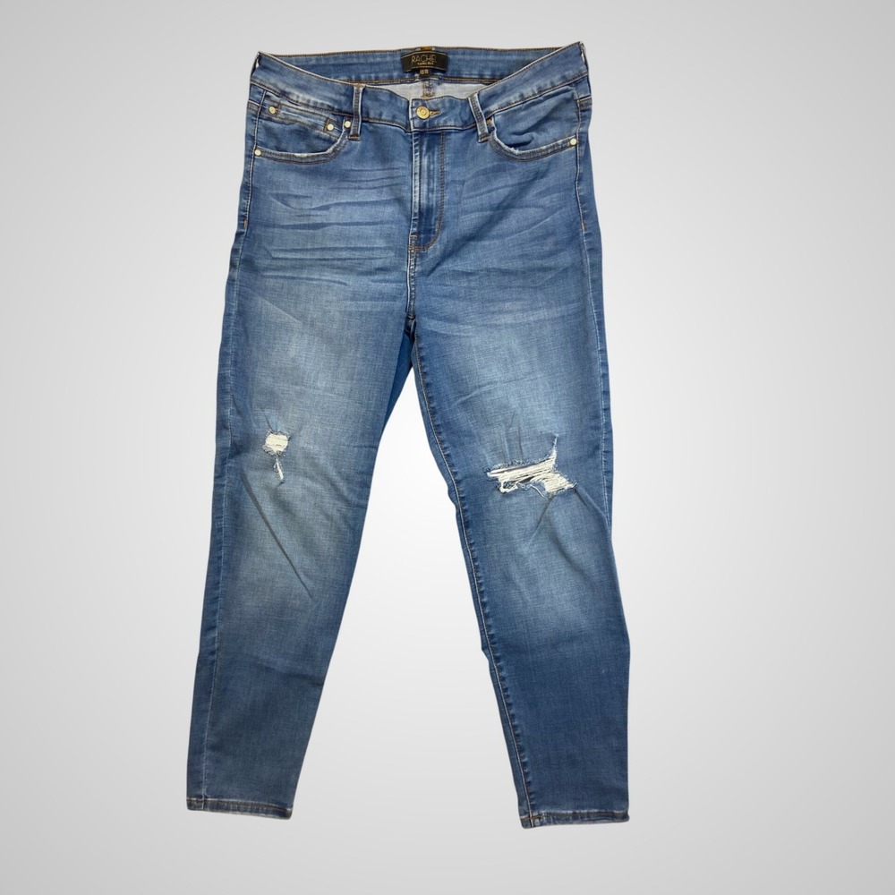 Rachel‎ Rachel Roy Skinny Jeans Womens 12/31 Blue Excellent High Rise Stretch